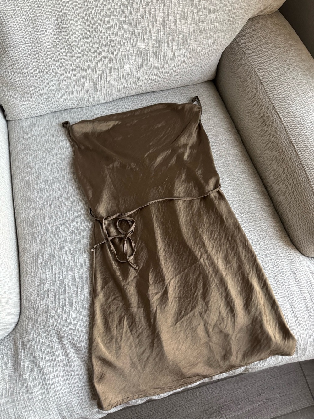 Motel Rocks Chocolate Brown Satin Slip Mini Dress